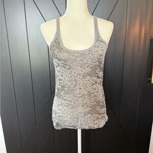 Gray Textured Women's Tank Top